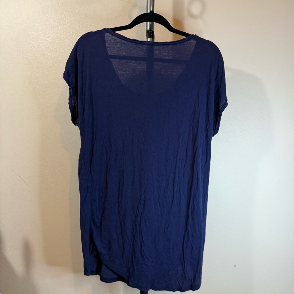 Versatile Navy Blue Women's Short Sleeve Tee - Picture 4 of 4